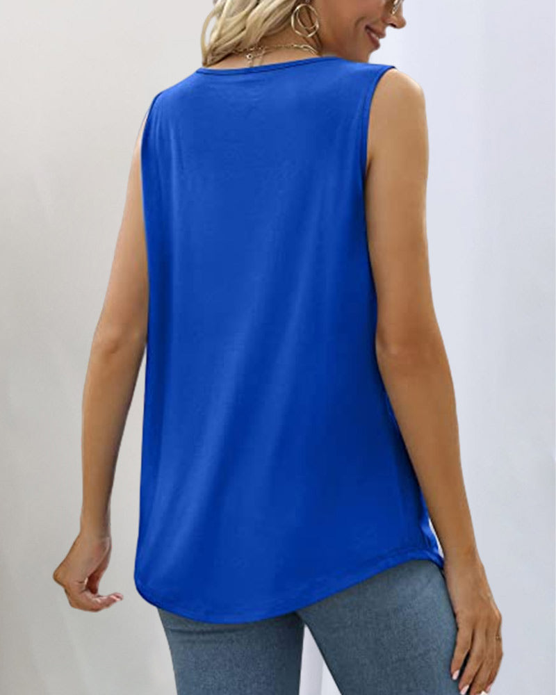 Cevile | Hübsches Tank-Top mit quadratischem Ausschnitt