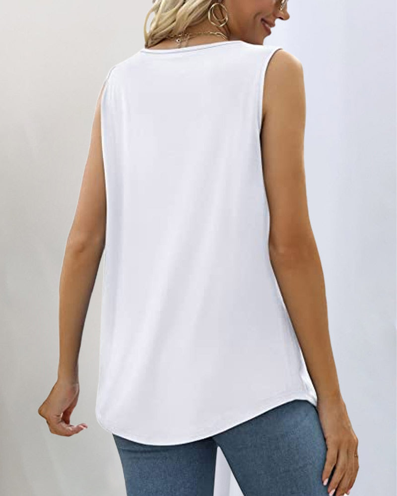 Cevile | Hübsches Tank-Top mit quadratischem Ausschnitt