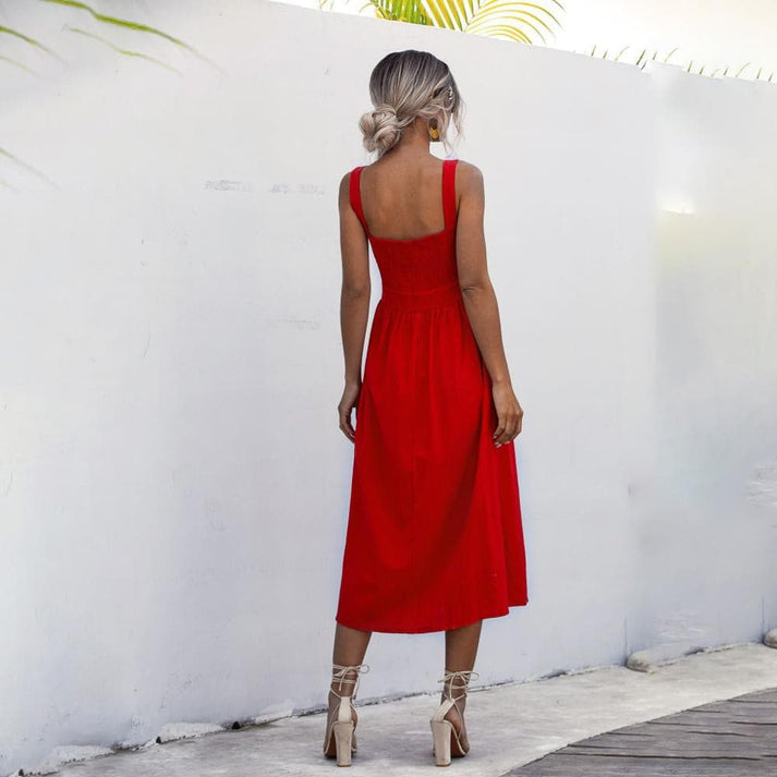 Brynlee | Lässiges ärmelloses Midikleid