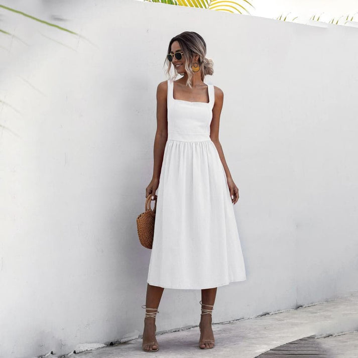 Brynlee | Lässiges ärmelloses Midikleid