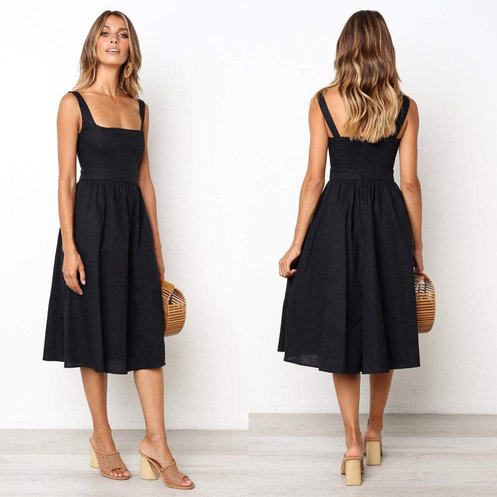 Brynlee | Lässiges ärmelloses Midikleid
