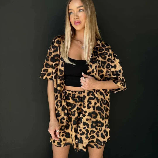 Carrie - Zweiteiliges Set mit Leopardenmuster