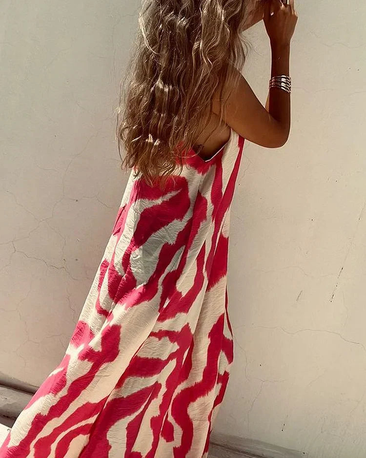 Candice | Comfy ärmelloses Freizeitkleid mit Druck