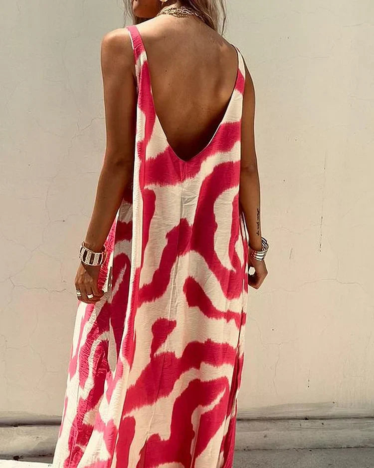 Candice | Comfy ärmelloses Freizeitkleid mit Druck
