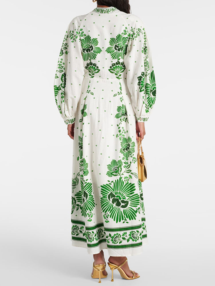 Kasendra | Bohème-Maxikleid mit Blumendruck