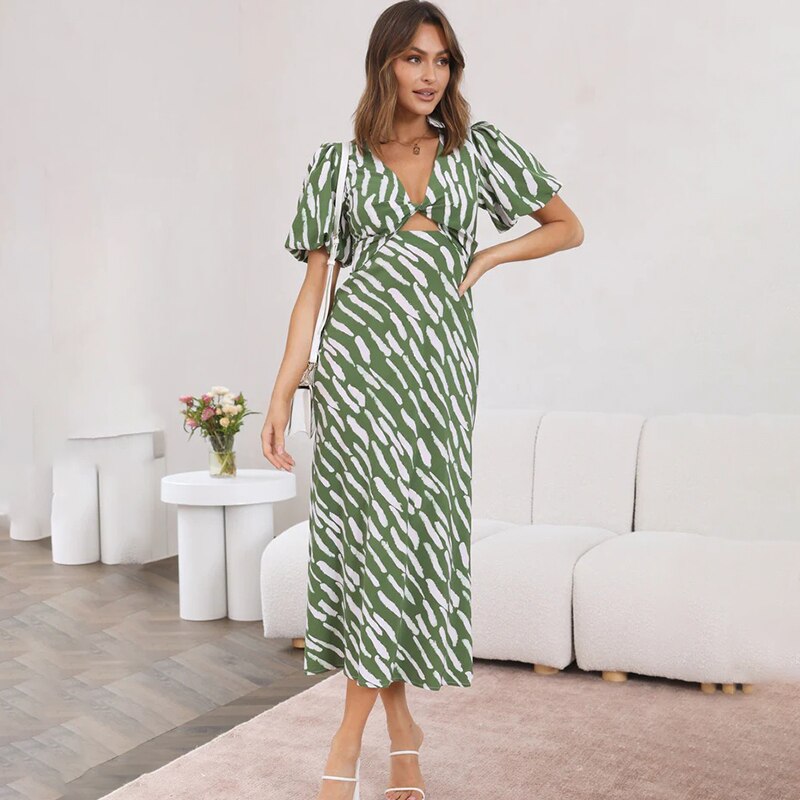 Midikleid mit Druck