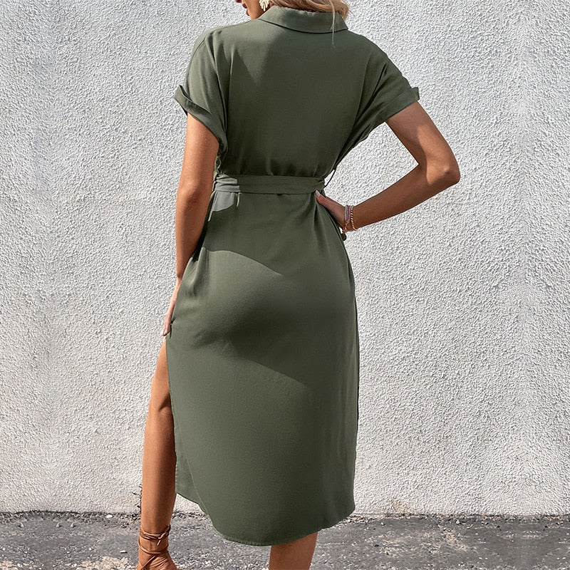 Midi-Blusenkleid