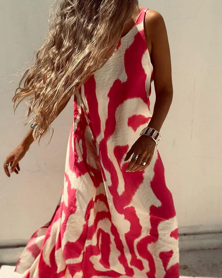 Candice | Comfy ärmelloses Freizeitkleid mit Druck