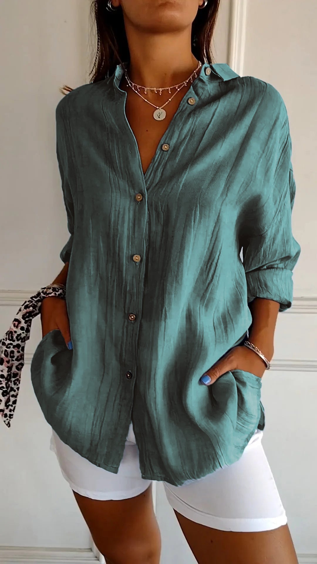Luna - Elegante Plisseebluse für Damen