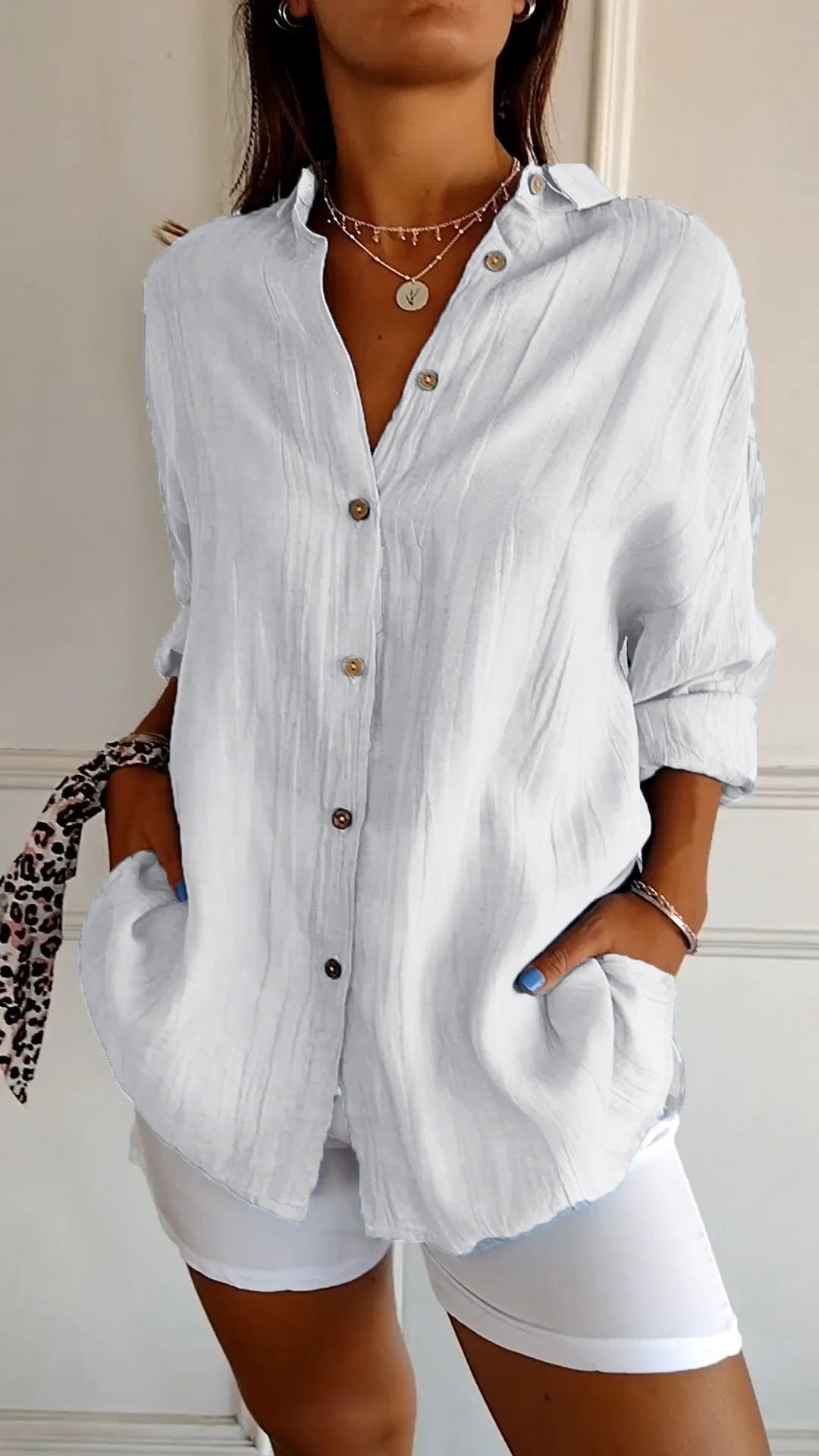 Luna - Elegante Plisseebluse für Damen