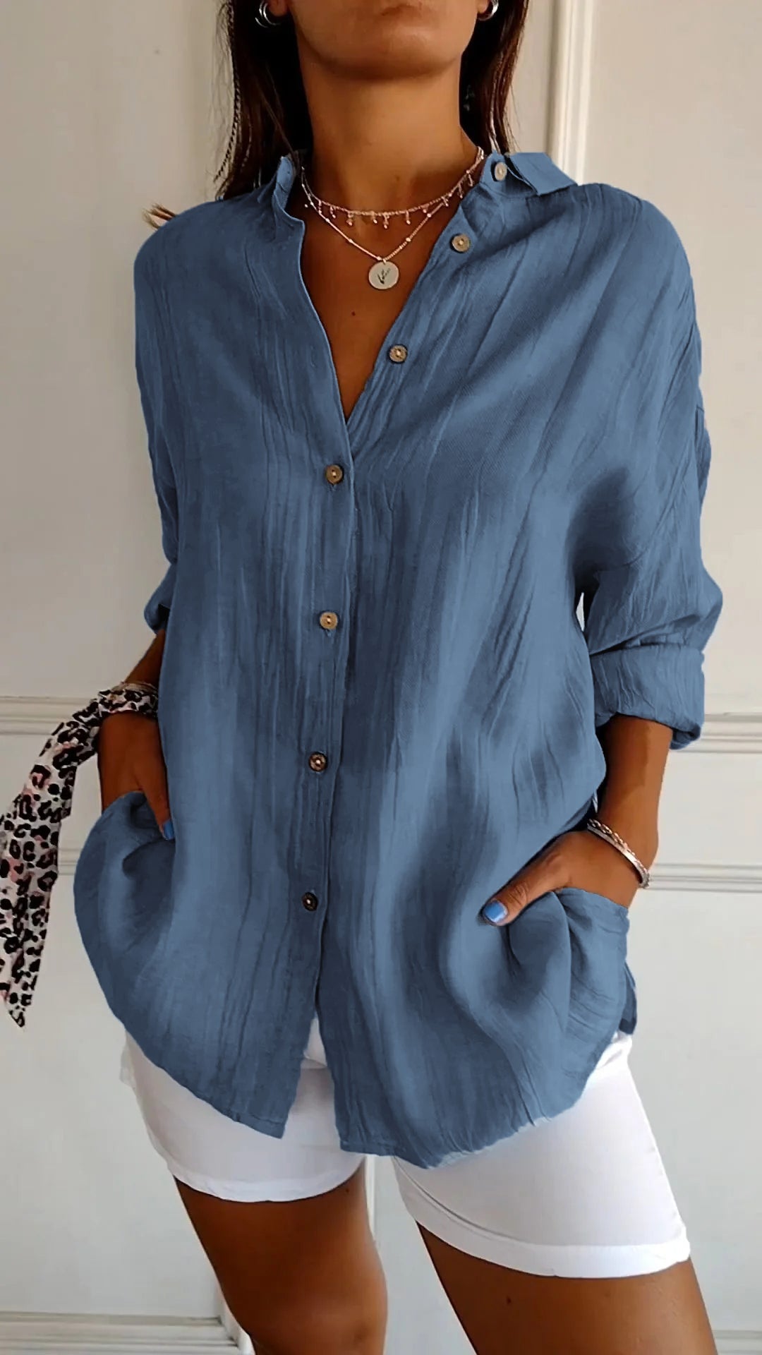 Luna - Elegante Plisseebluse für Damen