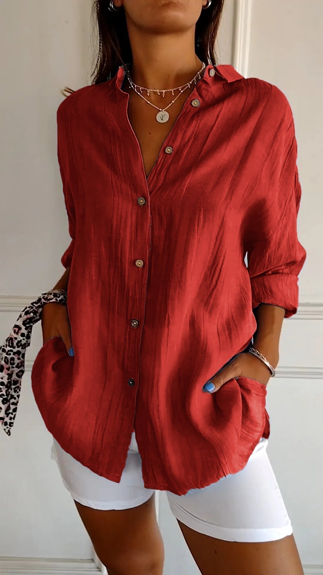 Luna - Elegante Plisseebluse für Damen