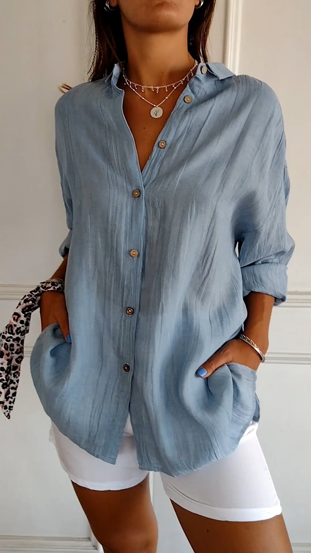 Luna - Elegante Plisseebluse für Damen
