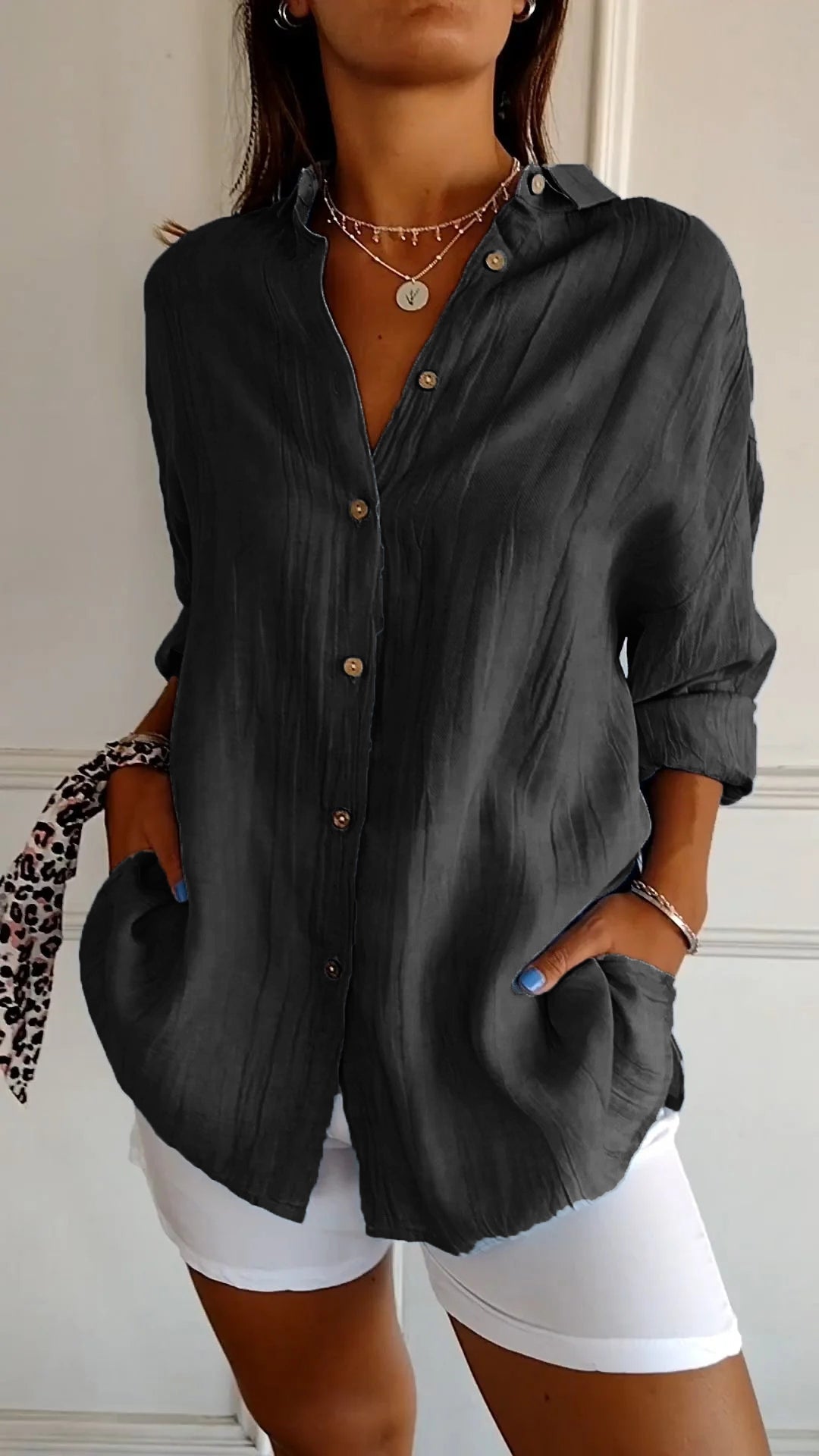 Luna - Elegante Plisseebluse für Damen