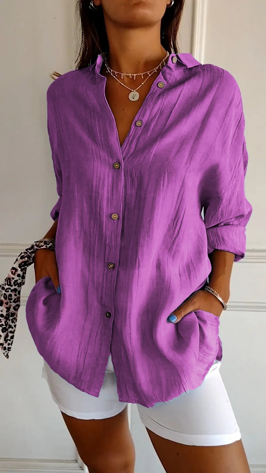 Luna - Elegante Plisseebluse für Damen