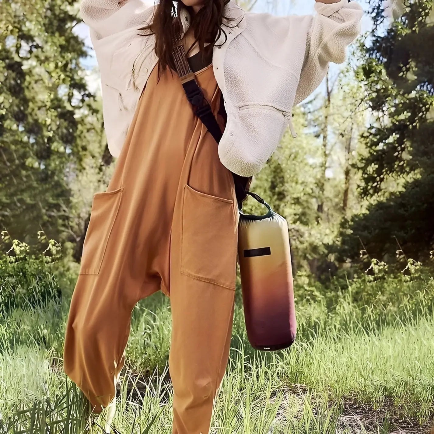 Carla | Atmungsaktiver Sommer-Overall mit weitem Bein für Frauen