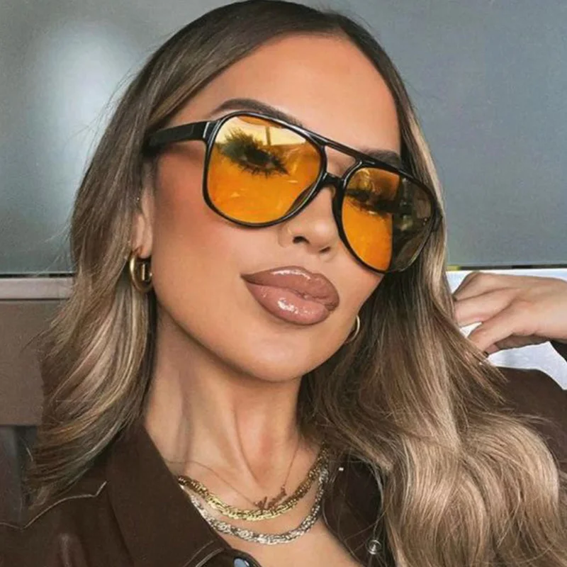 Melina | Stylische Sonnenbrille mit gelben Gläsern
