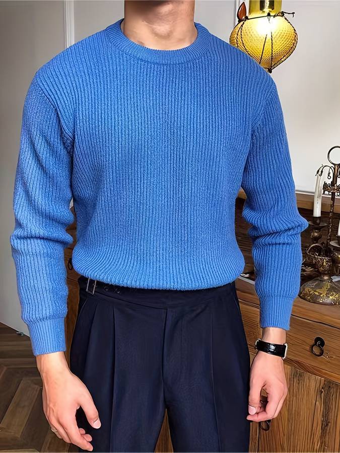 Eleganter strukturierter Pullover