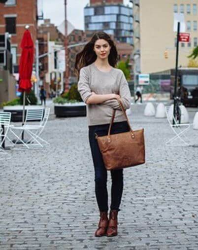 Vintage Leder Tote Bag | stilvoll und langlebig - geeignet für den täglichen Gebrauch