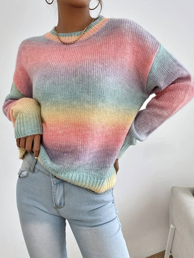 Trendiger bunter Pullover