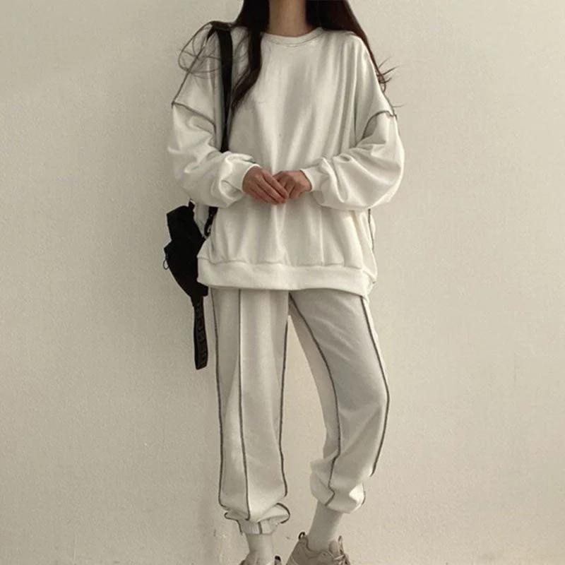 Trisha - Streetwear Frühling Trendy Oversized Pak Set für Damen