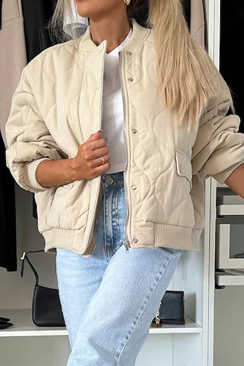 Trisha - Lässige Herbst-Jacke mit Taschen und Knopfleiste für Damen