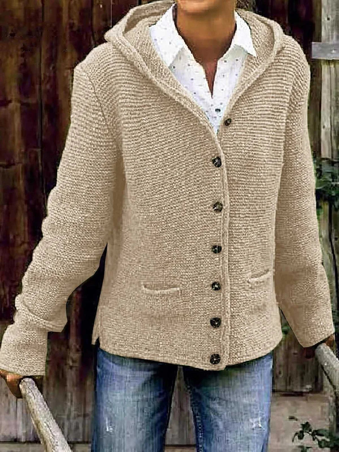 Warme italienische Strickjacke