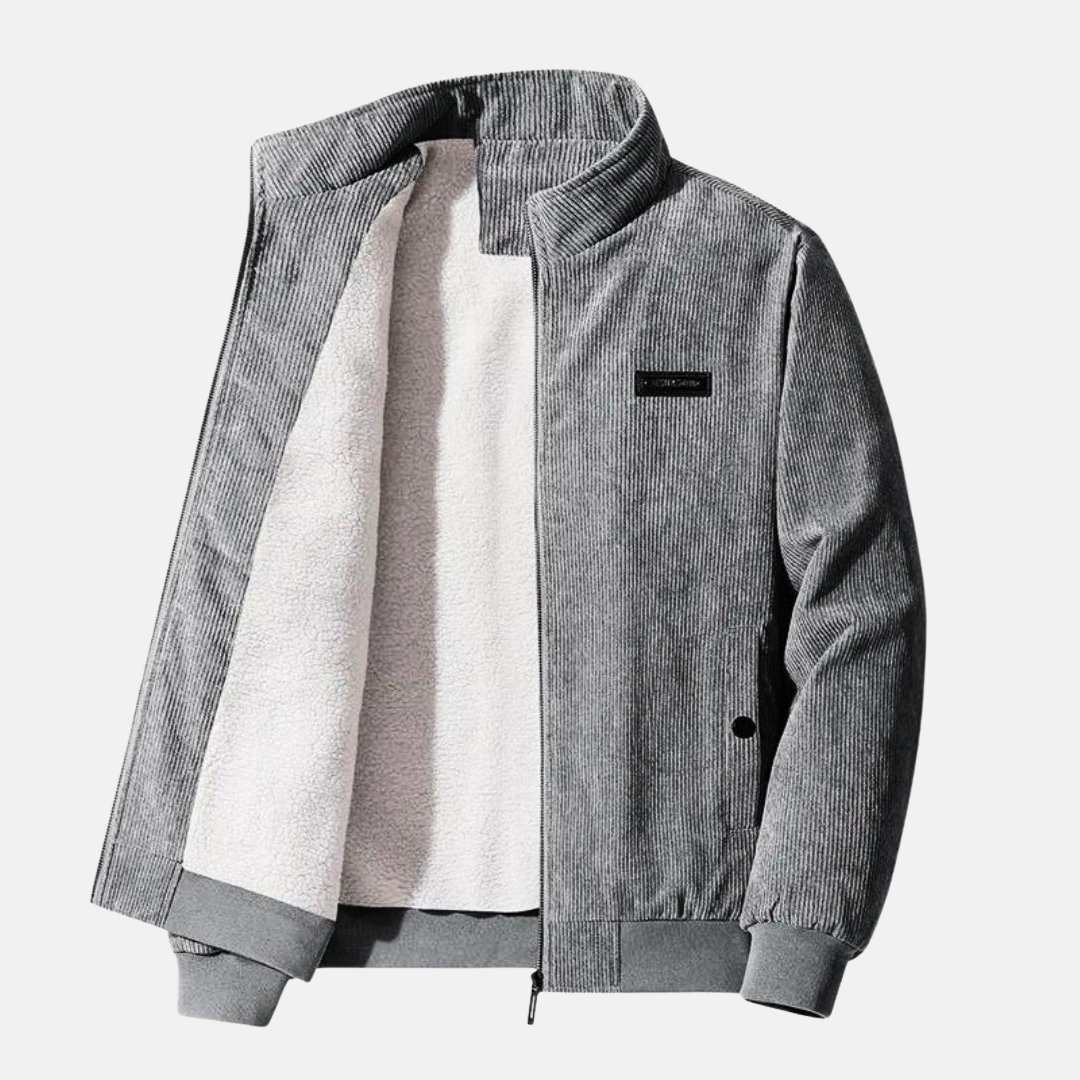 Sandro - Lässige Retro-Cordjacke in Grau für den Herbst für Herren