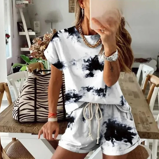 Evelyn - Tie Dye 2 Stück Outfit Sets Für Frauen