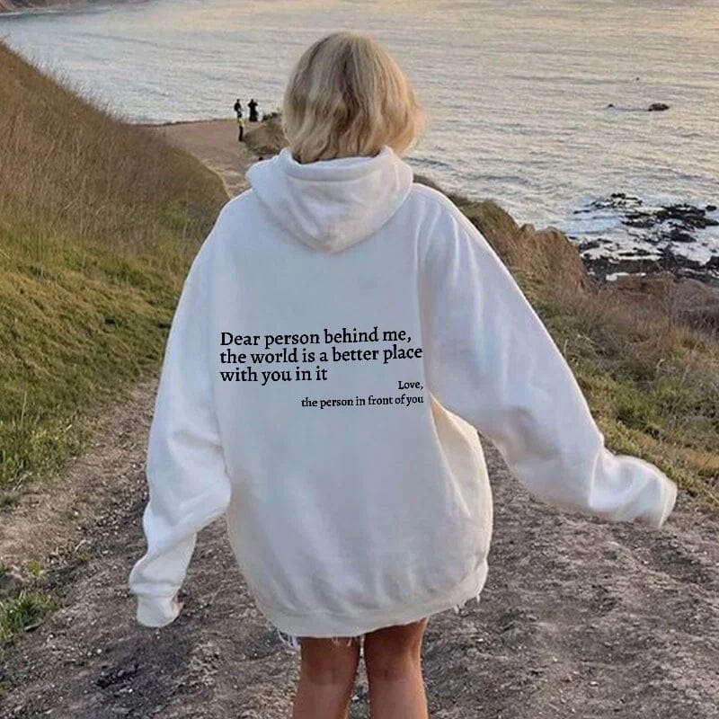 Pamela - Lässiger Frühling "Dear Person Behind Me" Hoodie für Damen