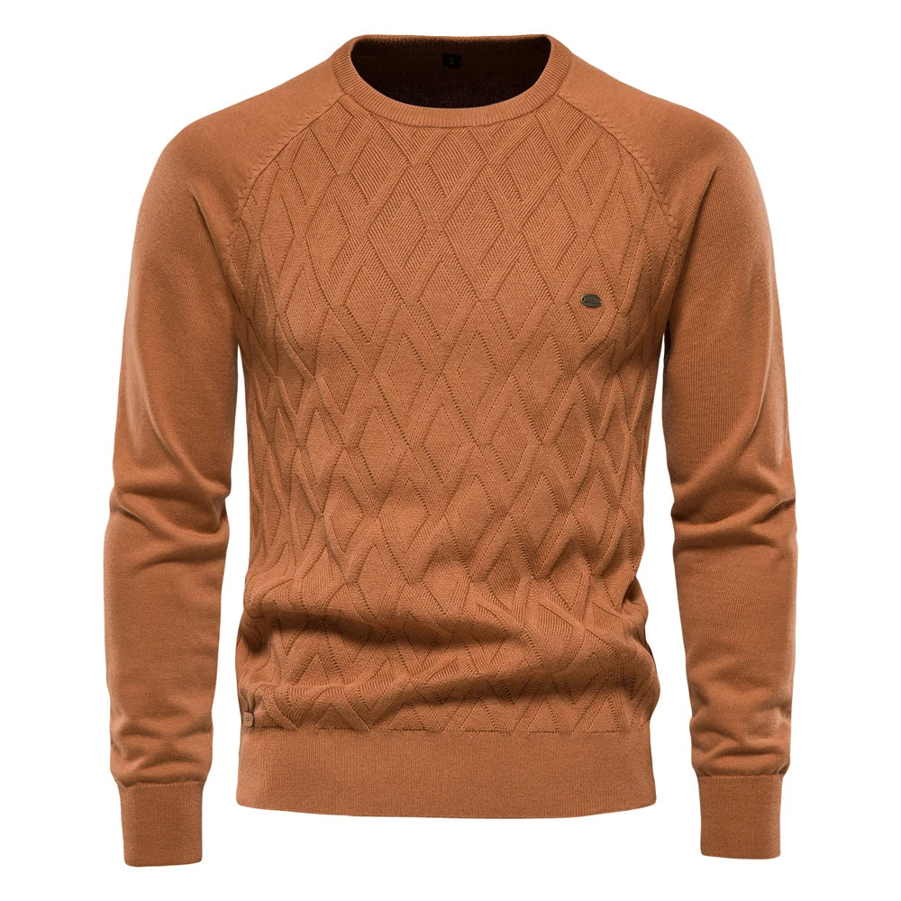 Justin | Gemusterter Strickpullover