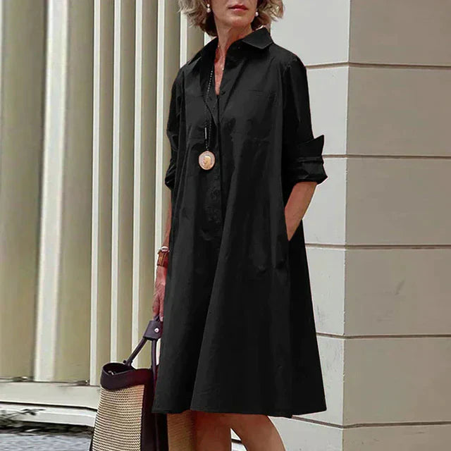 ALLISON - Langärmeliges Vintage-Kleid