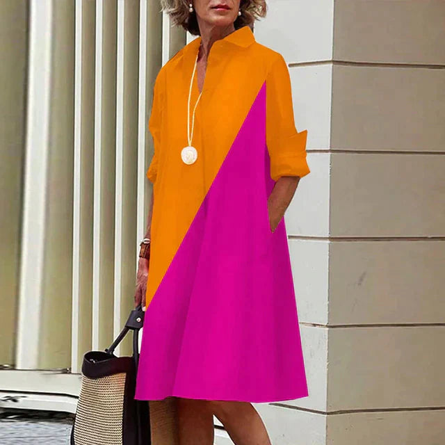 ALLISON - Langärmeliges Vintage-Kleid