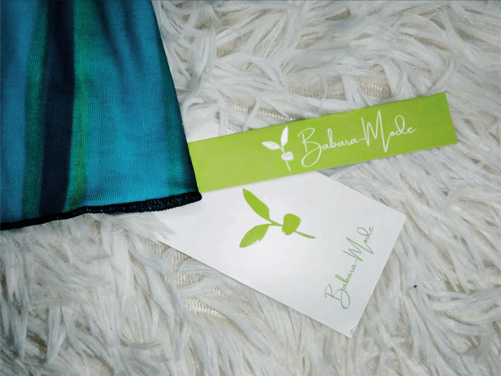 SpringStil - Ribbon Green Ombre Stripe ¾-Ärmel Midikleid