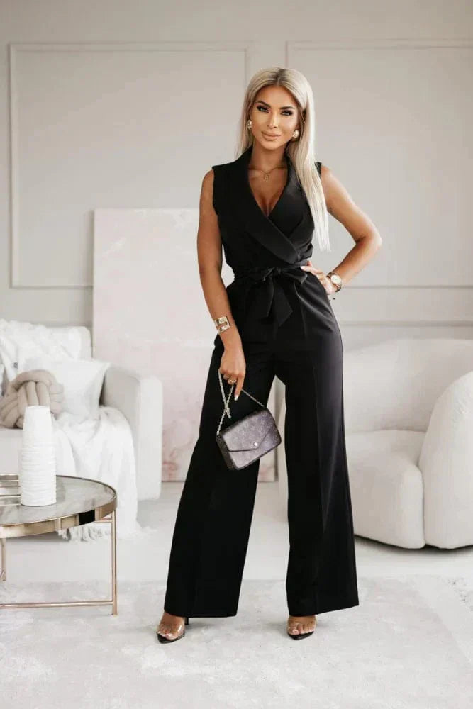 Stormi | Eleganter ärmelloser Jumpsuit mit Gürtel