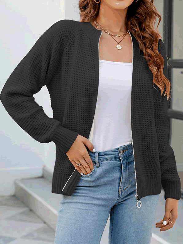 Nico | Bequeme Strickjacke mit Reißverschluss