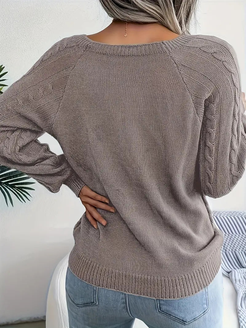 Natalie – lässiger pullover mit rundhalsausschnitt