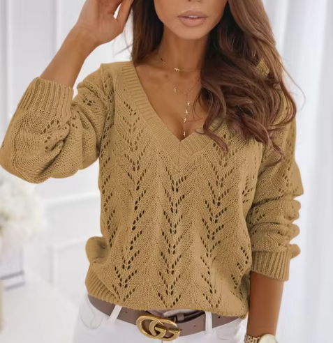 Nicole - Lässiger Damen Strickpullover in Übergröße