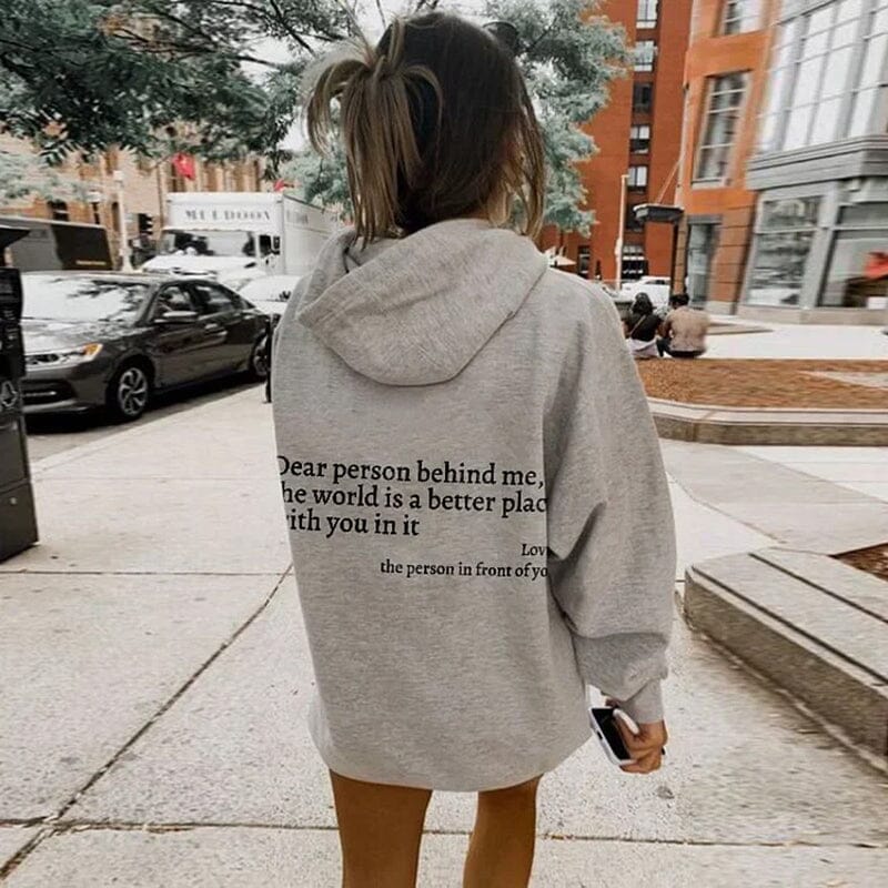 Pamela - Lässiger Frühling "Dear Person Behind Me" Hoodie für Damen