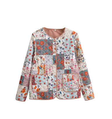 Pearl - Jacken Damen Casual Print Langärmlig