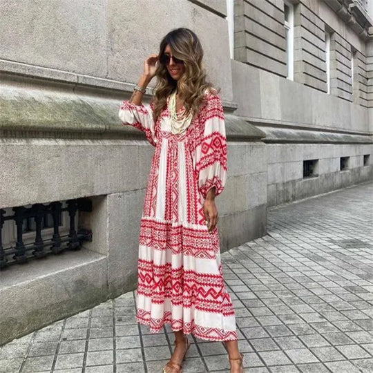 Eliza - Boho Langes Kleid