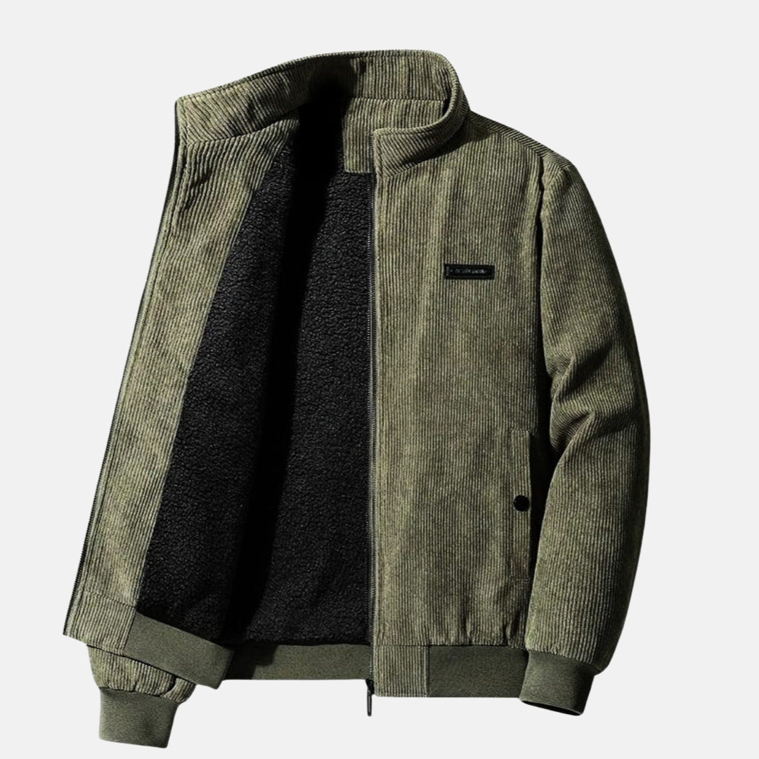 Sandro - Lässige Retro-Cordjacke in Grau für den Herbst für Herren