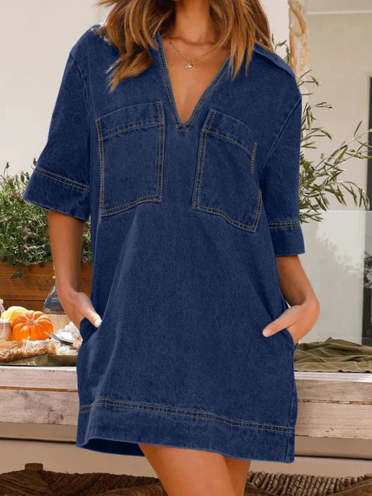 Julia - Elegantes Kleid aus Denim