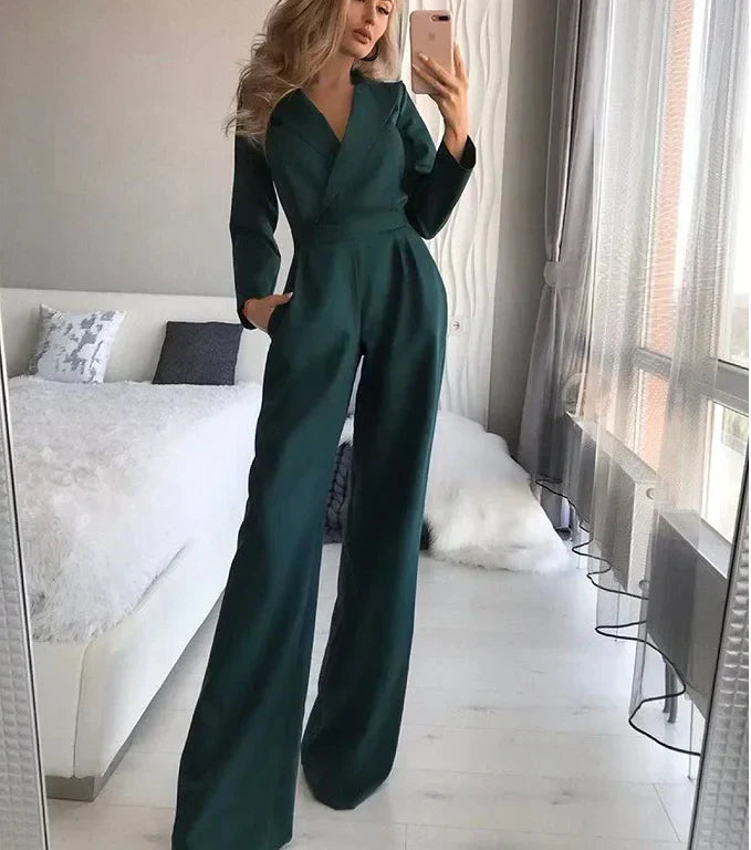 Femininer langärmeliger Jumpsuit