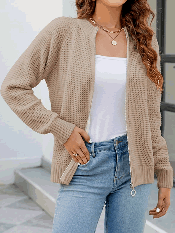 Nico | Bequeme Strickjacke mit Reißverschluss