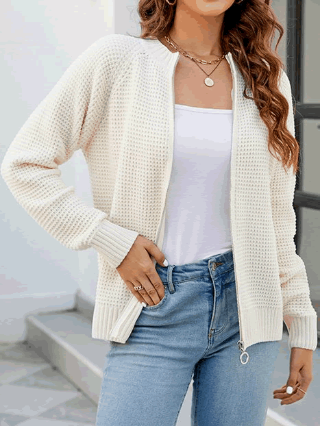 Nico | Bequeme Strickjacke mit Reißverschluss