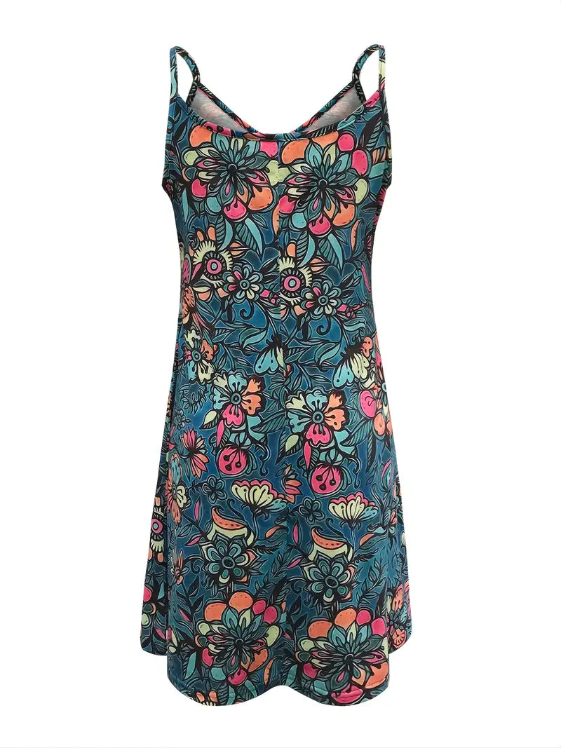 Joelle – Ärmelloses Cami-Sommerkleid mit Blumendruck