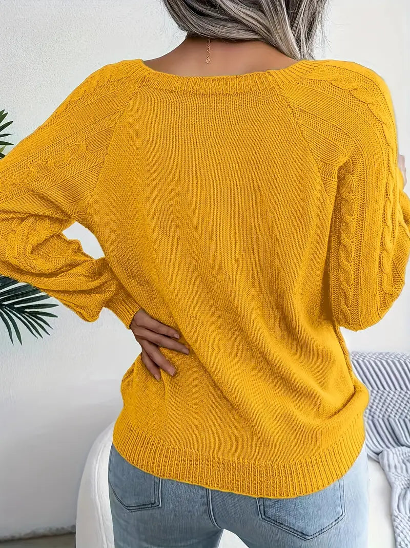 Natalie – lässiger pullover mit rundhalsausschnitt