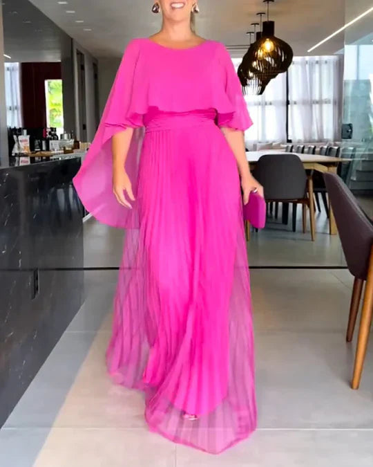 Beatrice - Elegantes Maxikleid Mit Rundem Ausschnitt