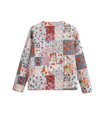 Pearl - Jacken Damen Casual Print Langärmlig